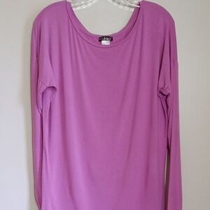 Venus drop shoulder high low long sleeve top women's size small